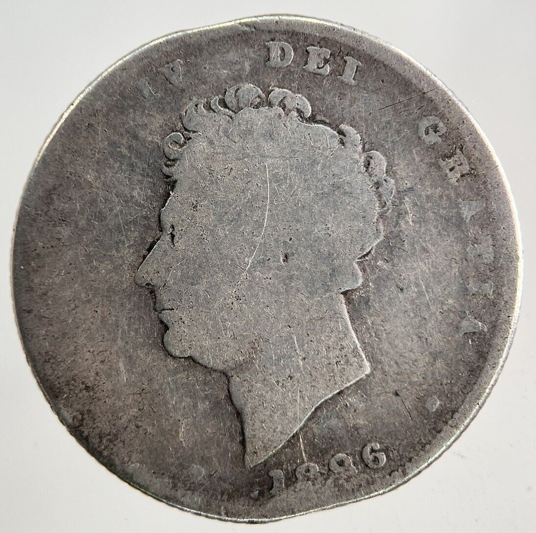 1826 George IV One Shilling Silver Coin | Fair Grade