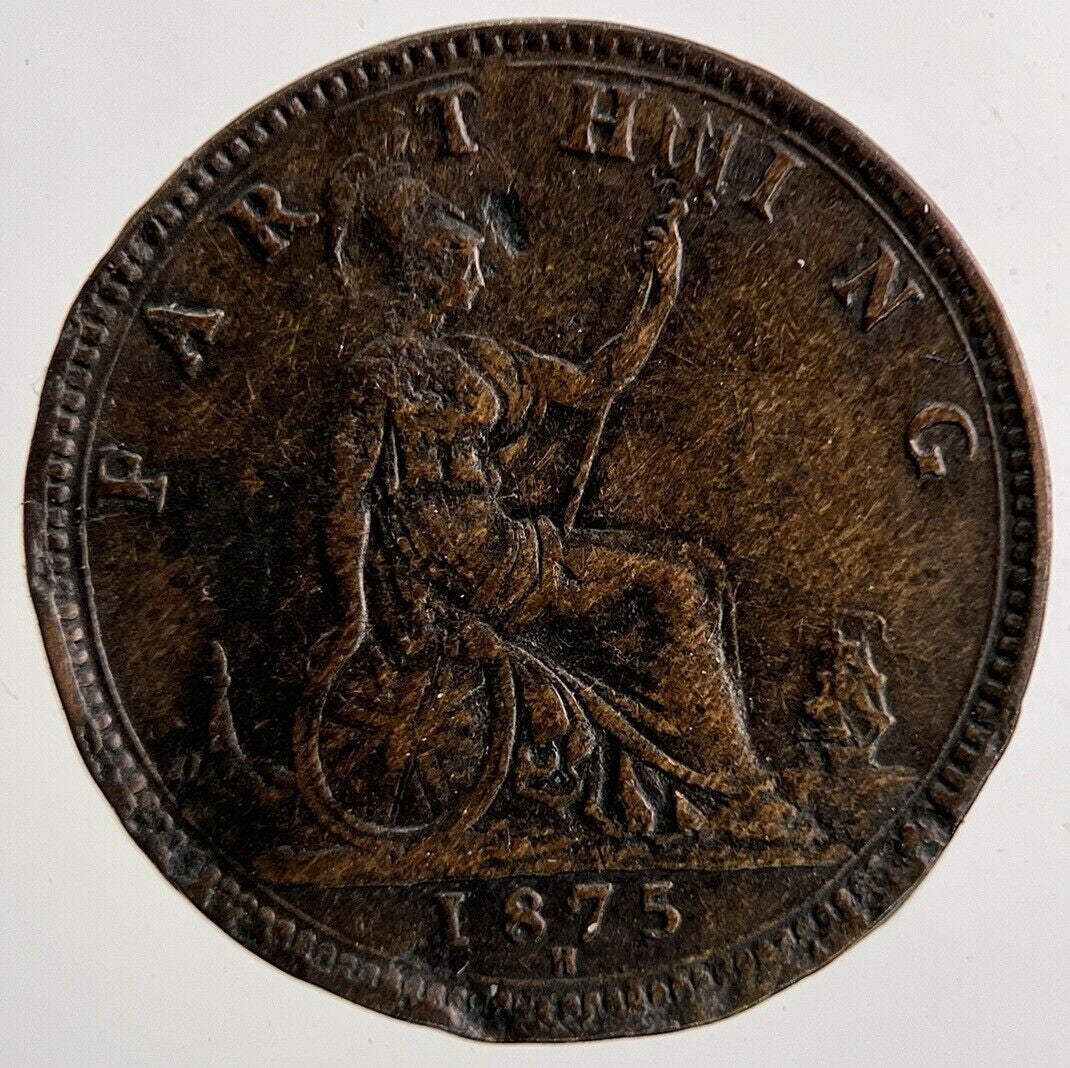 1875 - H Victoria Farthing Coin | Fine Collectable Grade