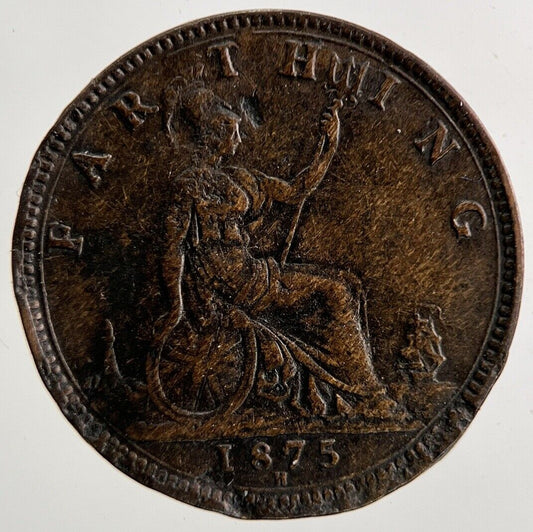 1875 - H Victoria Farthing Coin | Fine Collectable Grade