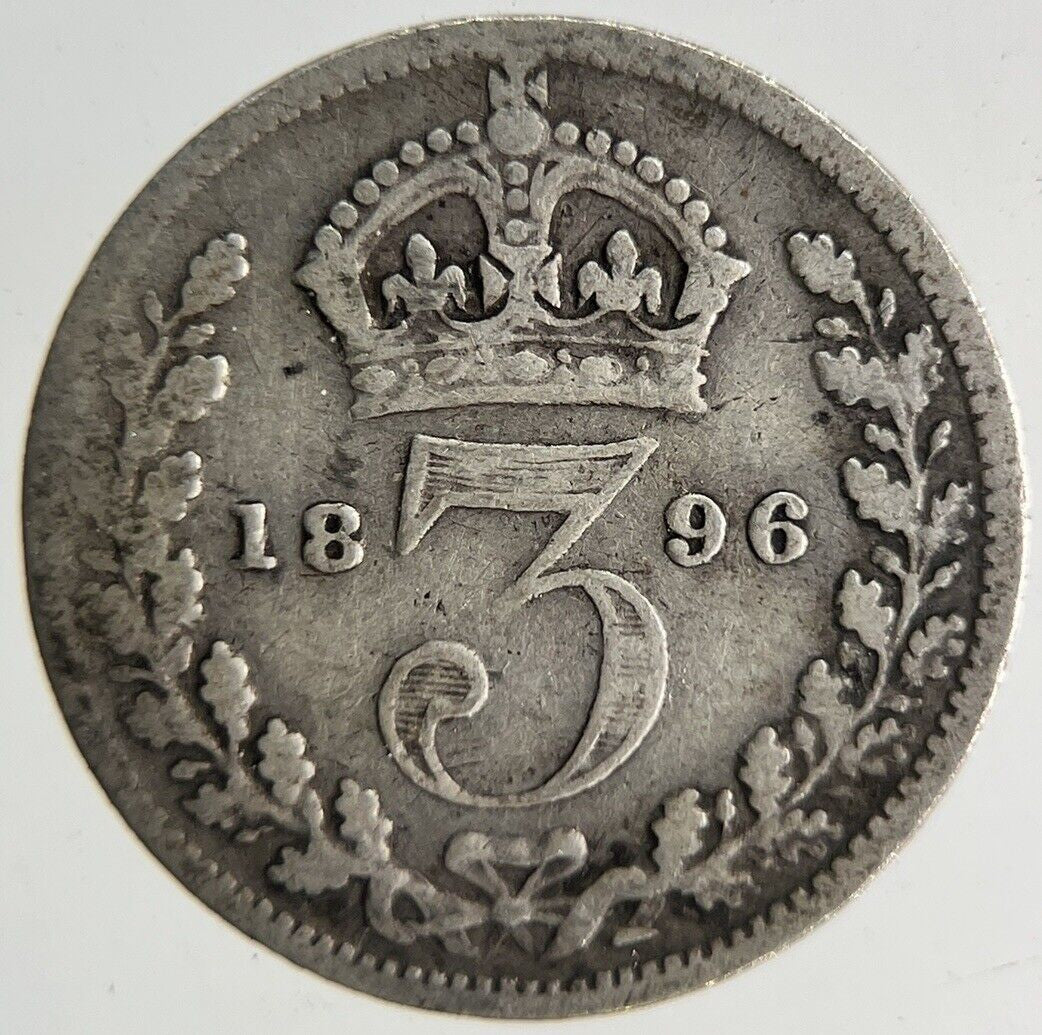 1896 Victoria Threepence Silver Coin | Fine Collectable Grade