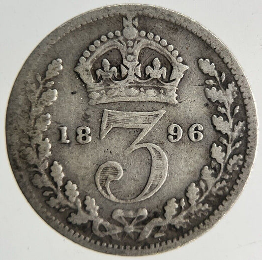 1896 Victoria Threepence Silver Coin | Fine Collectable Grade