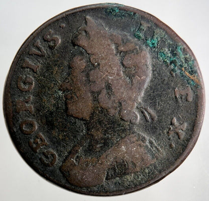 1739 George II 2nd Half-Penny Coin | Collectable Grade | a2961