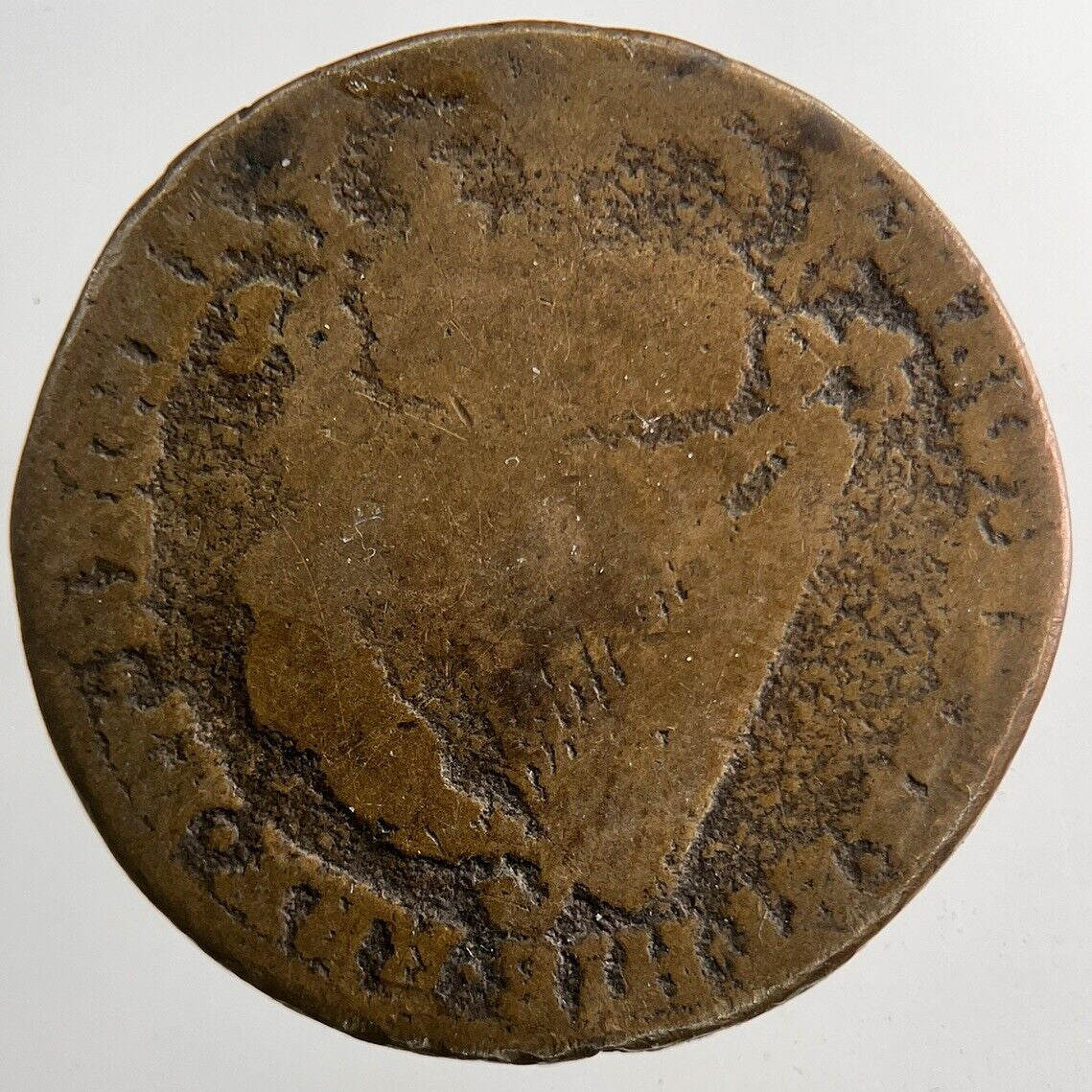 1693 William III & Mary Irish Hibernia Half - Penny Coin | Collectable Grade a9214
