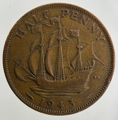 1943 George VI Half - Penny Coin | Collectable Grade
