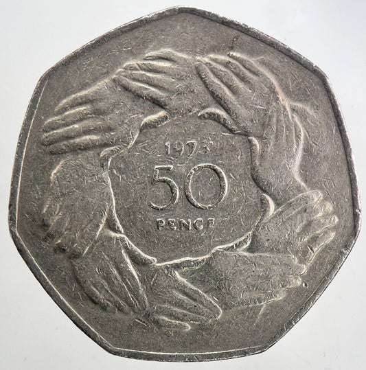 1973 Elizabeth II 2nd 50p 50 Fifty - Pence Coin | Fine Collectable Grade