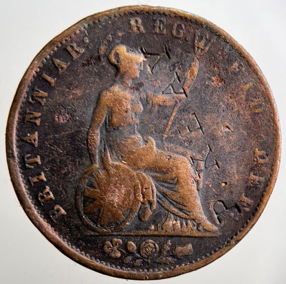 1853 Victoria Stamped Young Head Half - Penny Coin | Collectable Grade | a2904