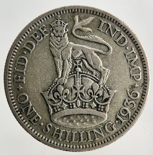 1936 George V Shilling Silver Coin | Fine Collectable Grade