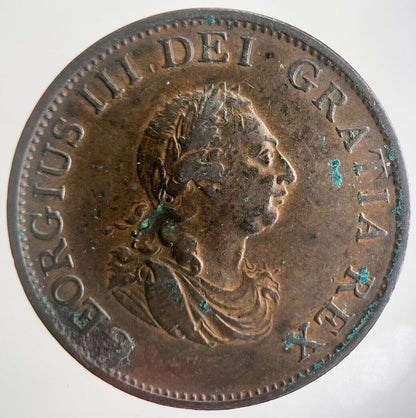 1799 George III 3rd Half - Penny Coin | Very High Grade | a4451
