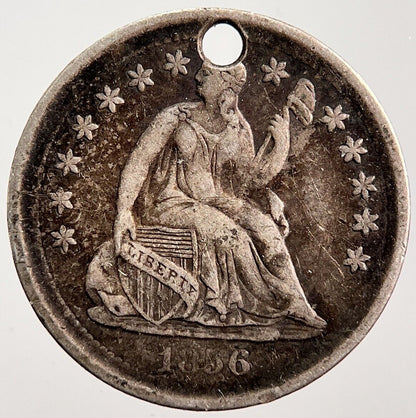 1856 US USA Liberty Seated Half Dime | Silver Coin | Collectable Grade | a480
