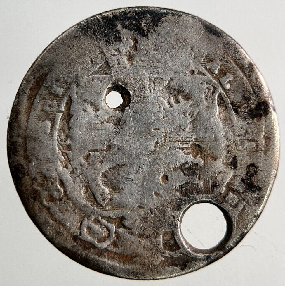 British George III 3rd Sixpence Silver Coin | Worn Grade