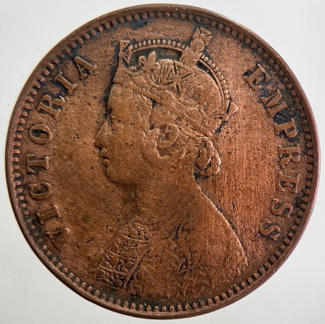 1889 Quarter 1/4 Anna India Coin | Fine Collectable Grade | a4841