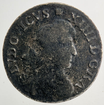 1675 France 4 Soils D Silver Coin | Fine CollectableGrade | a9227