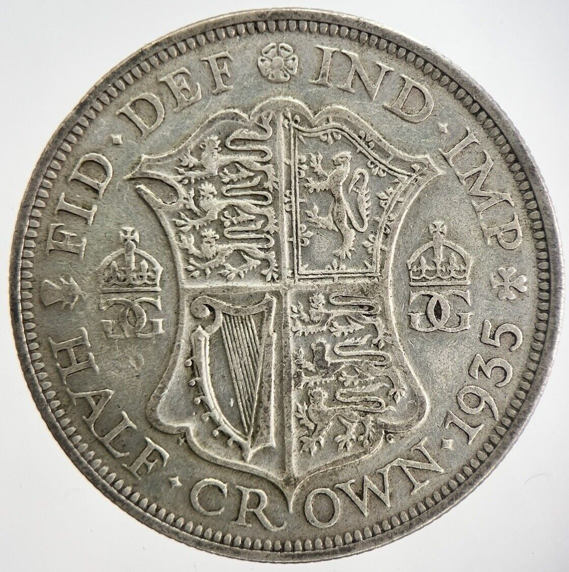 1935 George V Half - Crown Silver Coin | Fine Collectable Grade