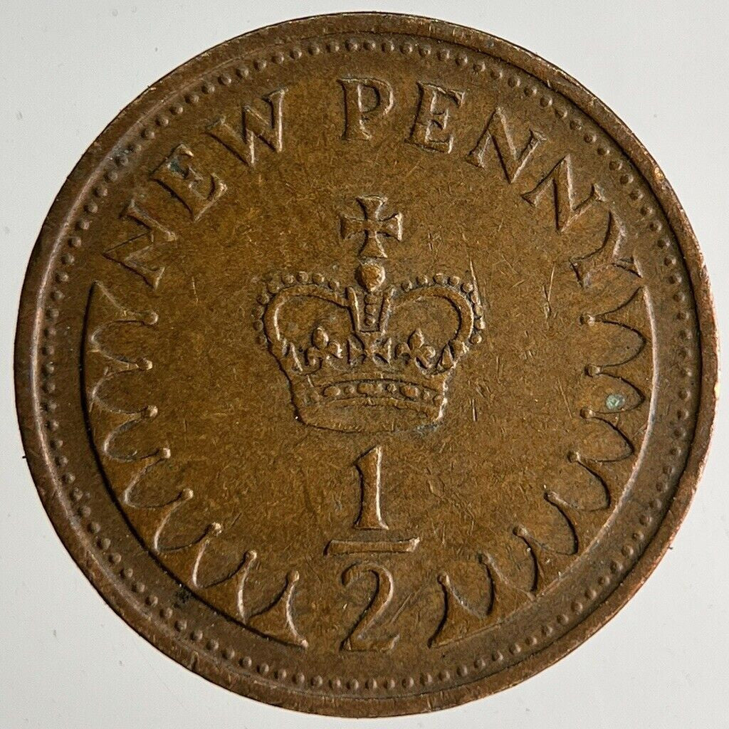 1971 Elizabeth II New 1/2 Half - Penny Coin | Very High Grade