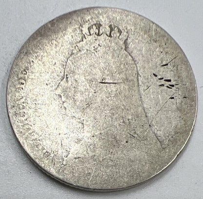 1890 Victoria Shilling | British Silver Coin | Worn Grade | a1330