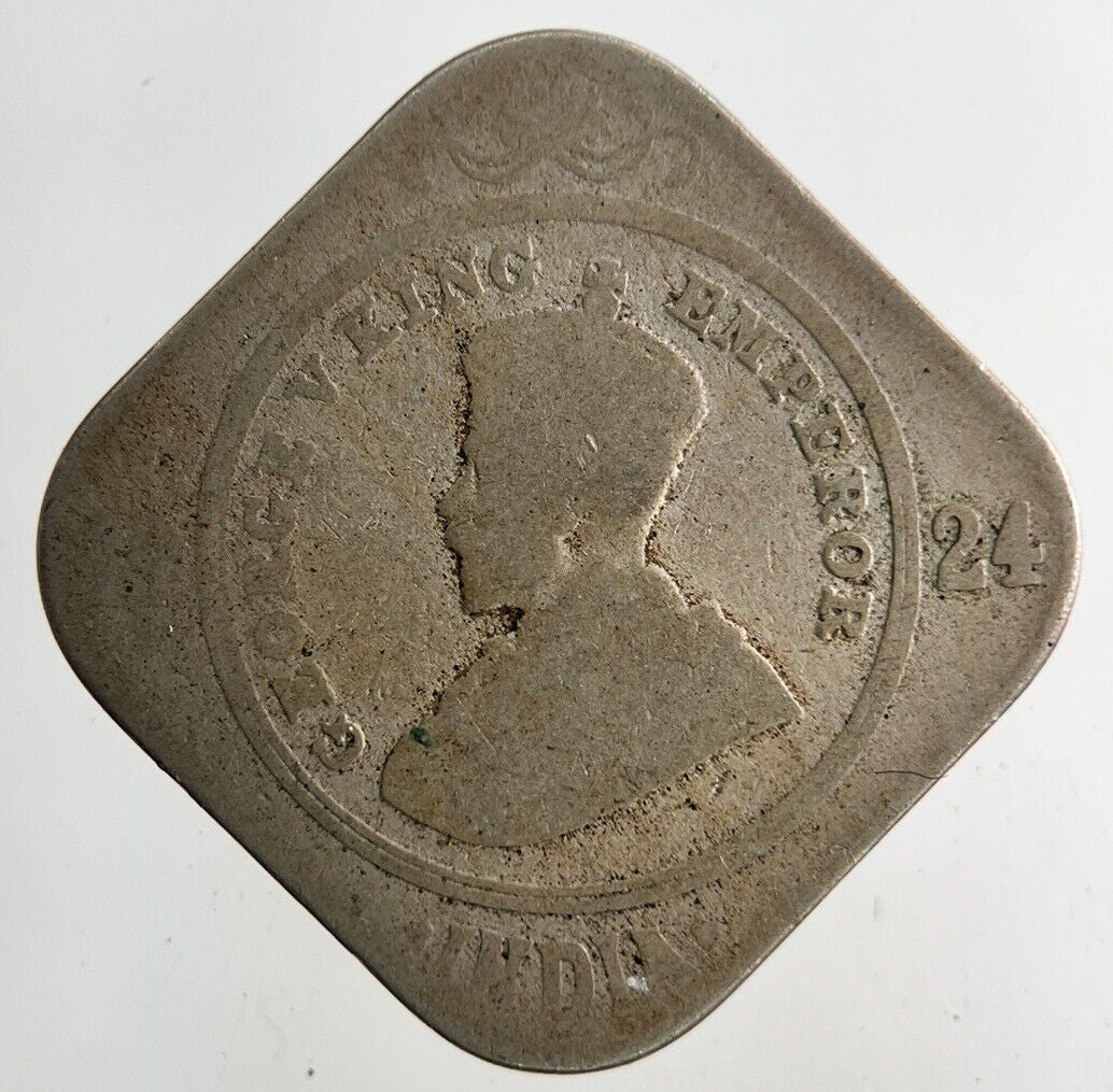 1924 India 2 Annas Coin | Fair Grade