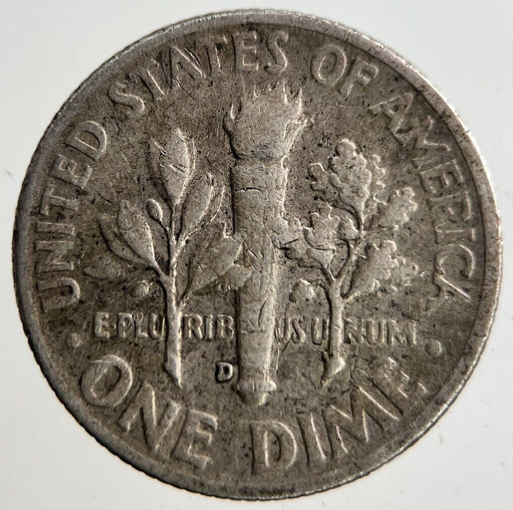 1956 - D US USA Roosevelt One Dime Silver Coin | Collectable Grade
