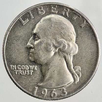 1963 - D US USA Quarter Dollar Silver Coin | Fine Collectable Grade