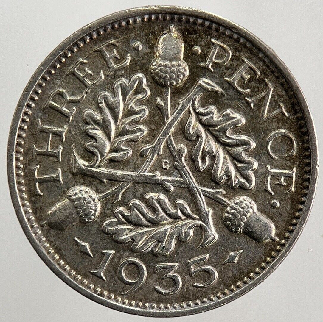 1935 George V Threepence Silver Coin | Very High Grade | a5613