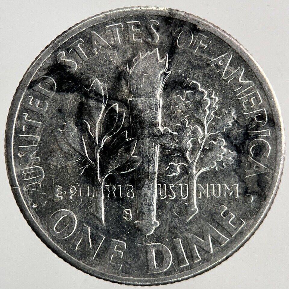1948 - S US USA Roosevelt Dime Silver Coin | Fine Collectable Grade