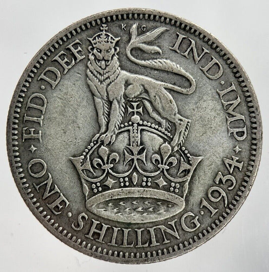 1934 George V Shilling Silver Coin | Collectable Grade