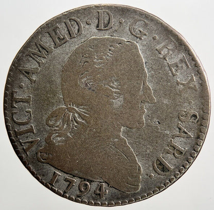 1794 Sardinia Italy 20 Soldi Silver Coin | Collectable Grade | a1129