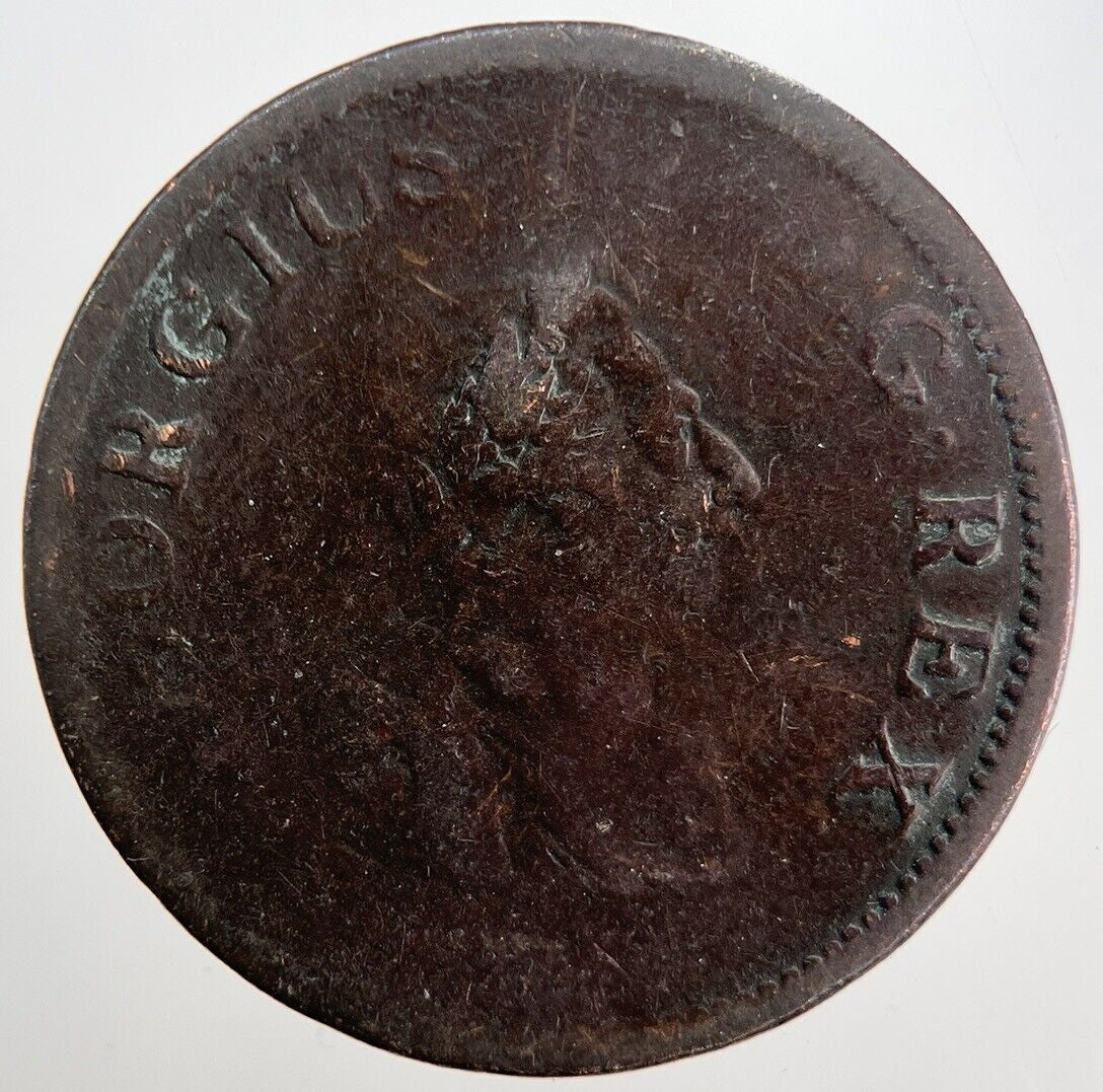 Irish George III 3rd Hibernia Half - Penny Coin | Collectable Grade | a7160