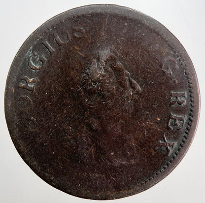 Irish George III 3rd Hibernia Half - Penny Coin | Collectable Grade | a7160