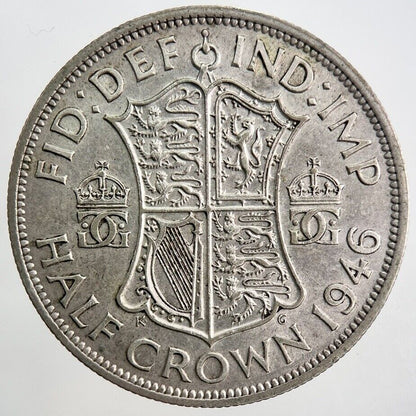 1946 George VI Half - Crown Silver Coin | Very High Grade | a3985