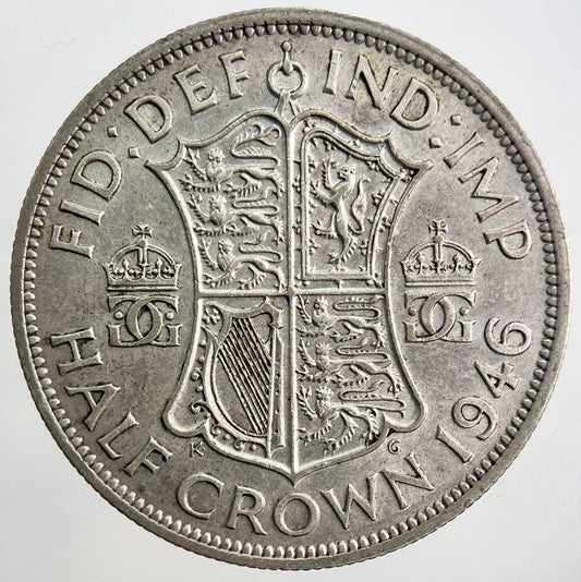 1946 George VI Half - Crown Silver Coin | Very High Grade | a3985