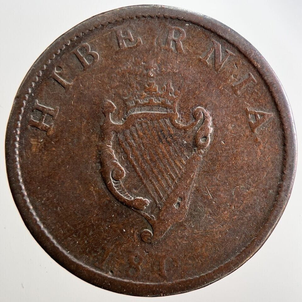 1806 George III Irish Hibernia Half - Penny Coin | Collectable Grade | a2639
