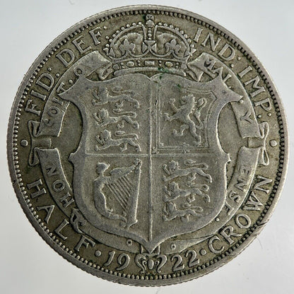 1922 George V Half - Crown Silver Coin | Fine Collectable Grade