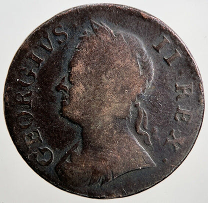 1754 George II 2nd Farthing | British Copper Coin | Collectable Grade | a2162