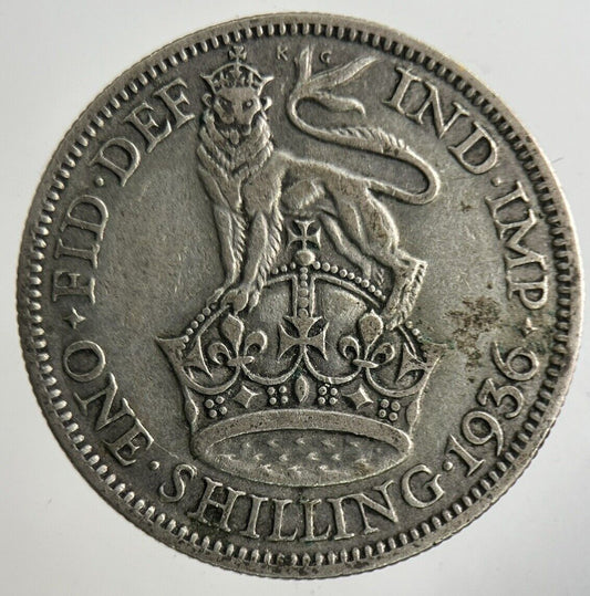 1936 George V Shilling Silver Coin | Fine Collectable Grade