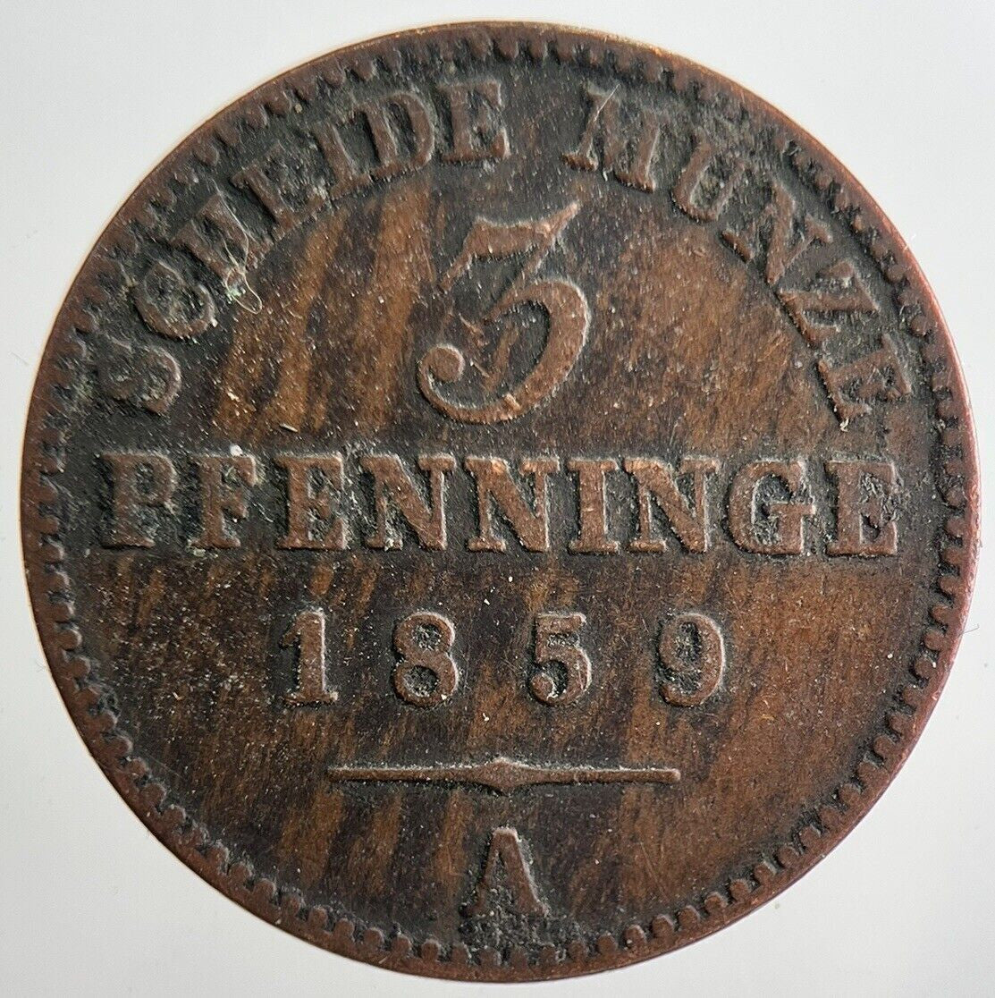 1859 - A Germany 3 Pfennig Coin | Collectable Grade | a2611