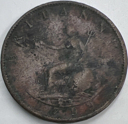 1799 George III Half - Penny | British Copper Coin | Fair Grade | a1438