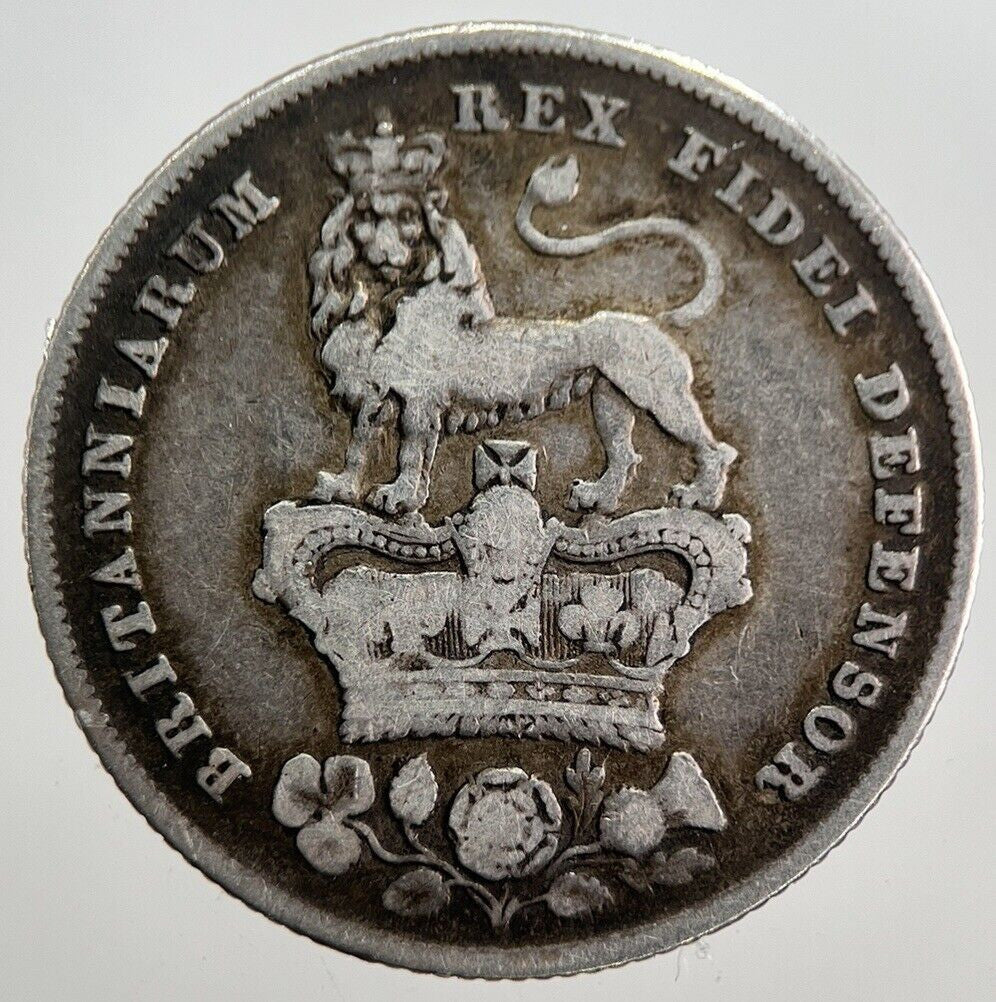 1826 George IV One Shilling Silver Coin | Fine Collectable Grade | a7806