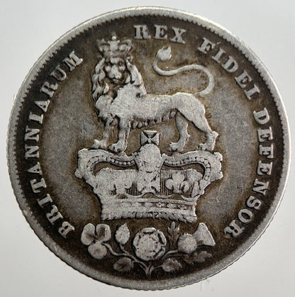 1826 George IV One Shilling Silver Coin | Fine Collectable Grade | a7806