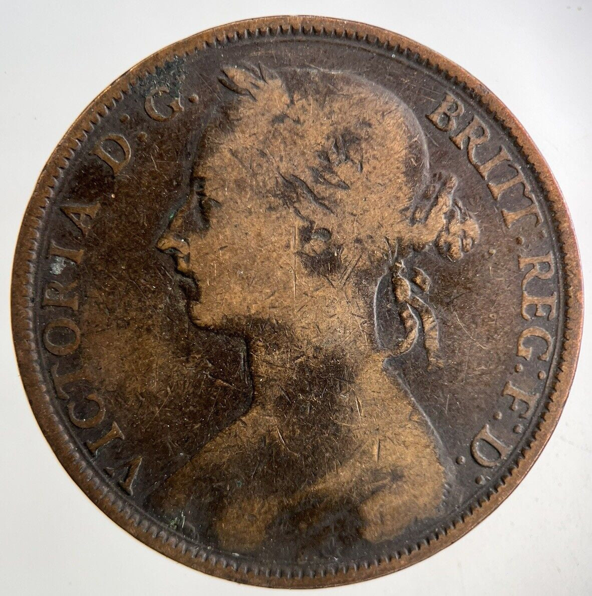 1892 Victoria One Penny Coin | Fine Collectable Grade