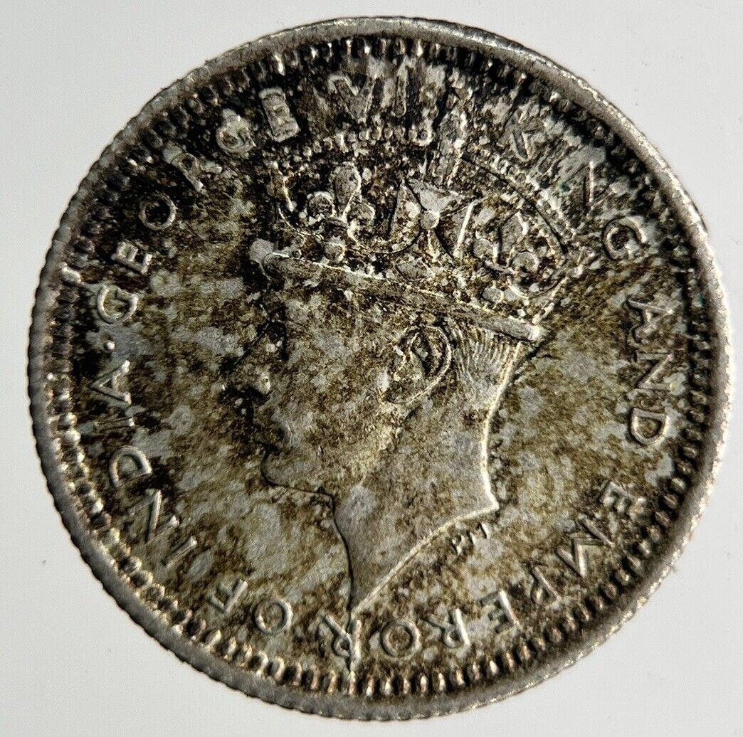 1945 Malaya Settlement Straits 5 Cents Silver Coin | Fine Collectable Grade