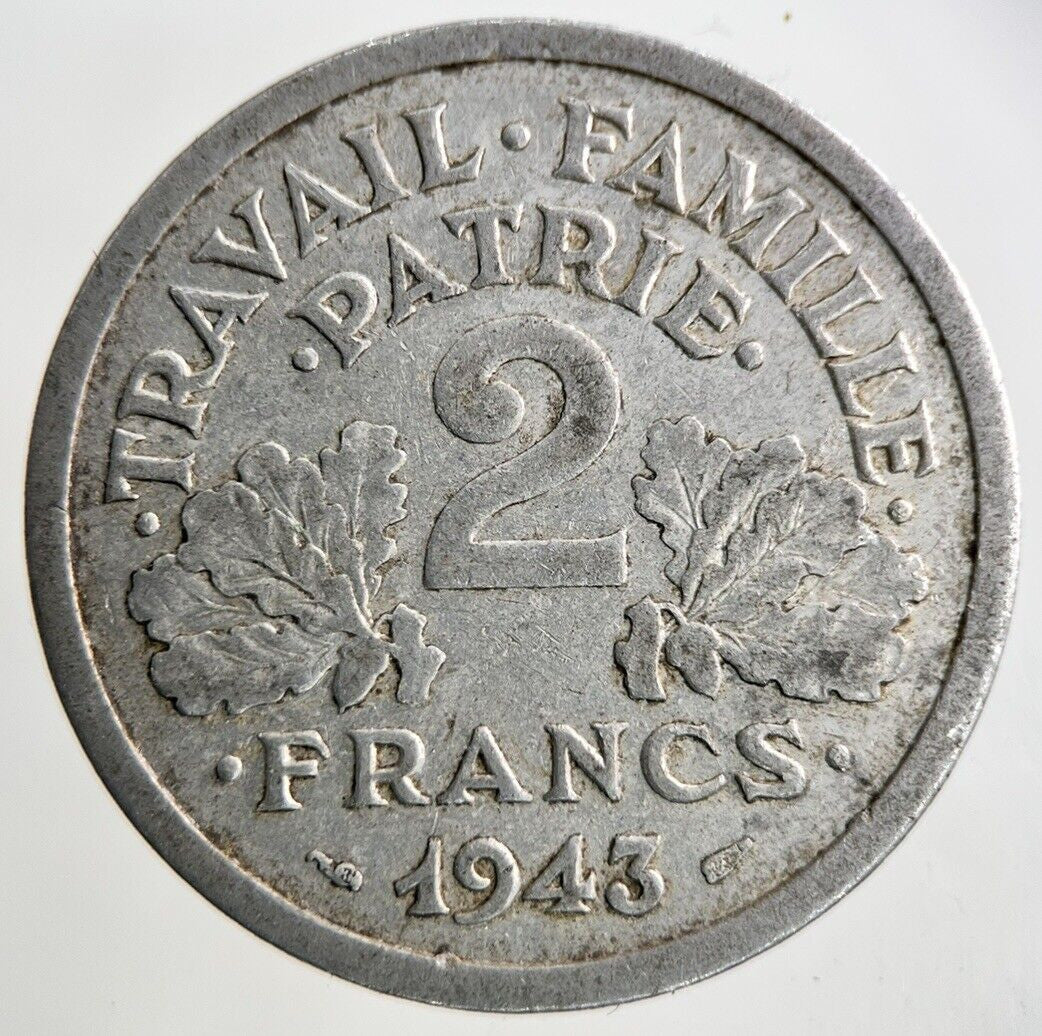 1943 France 2 Francs Coin | Collectable Grade