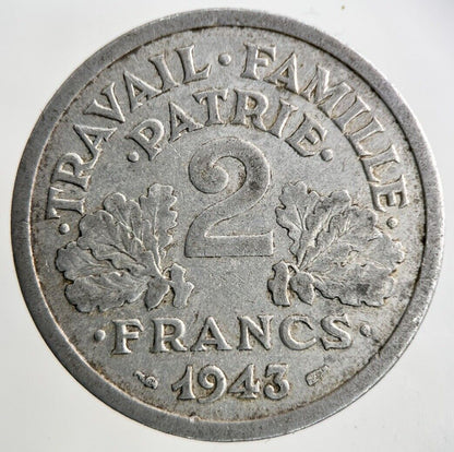 1943 France 2 Francs Coin | Collectable Grade
