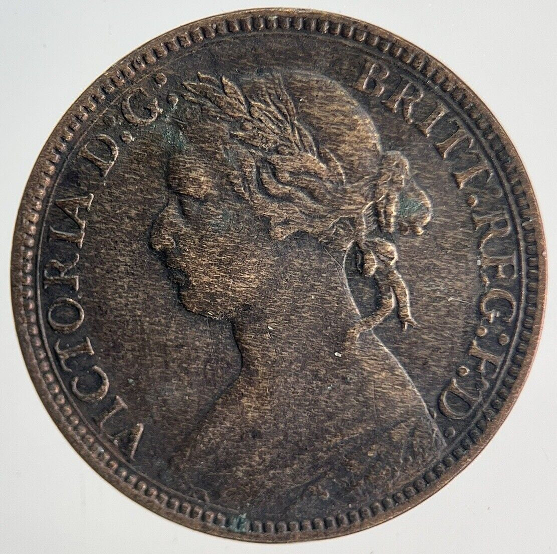 1875 - H Victoria Farthing Coin | Fine Collectable Grade | a1939