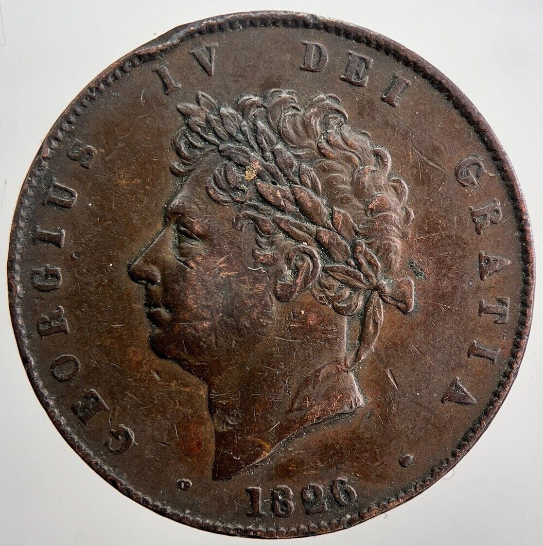 1826 George IV Half-Penny Coin | Very High Grade | a6026