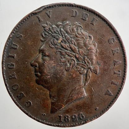 1826 George IV Half-Penny Coin | Very High Grade | a6026