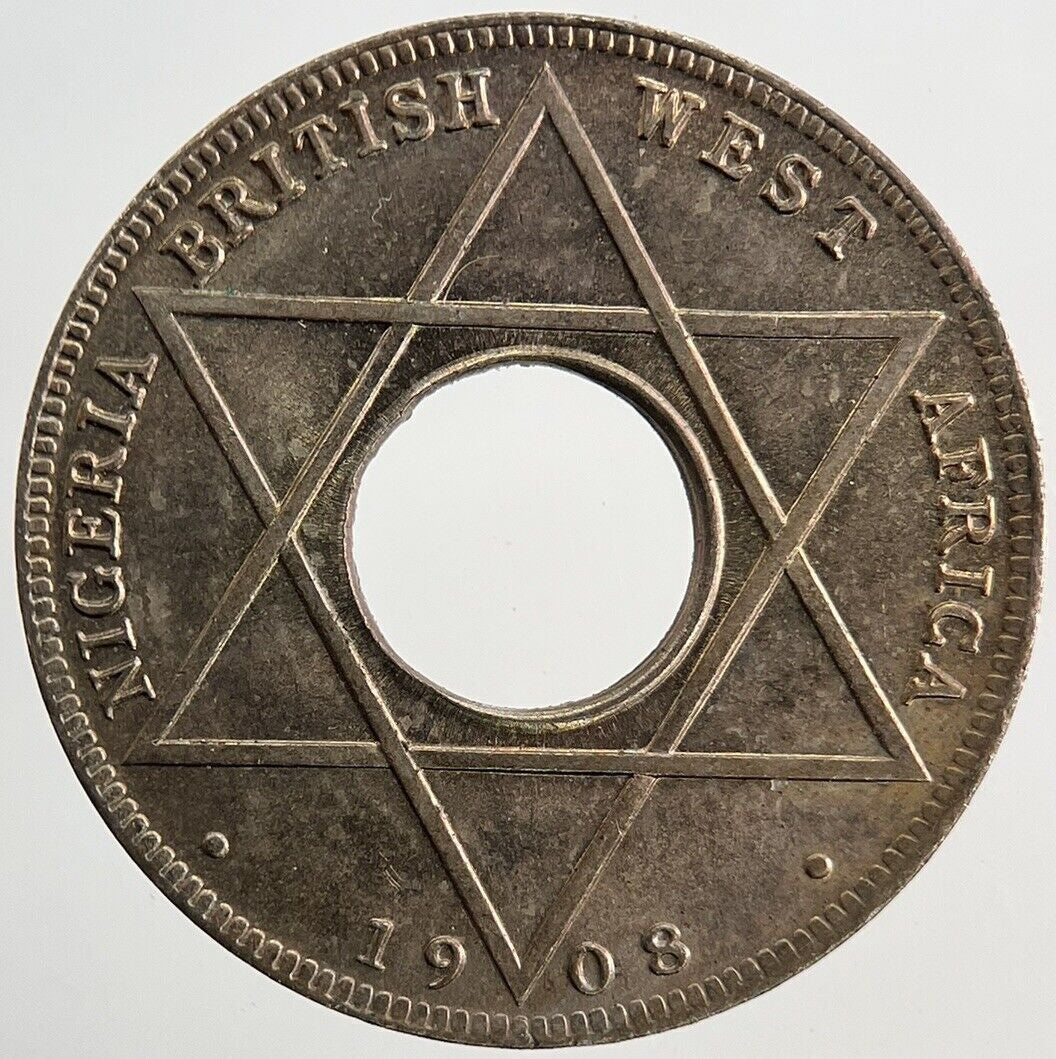 1908 West Africa 1/10th One Tenth Penny Coin | Very Fine Grade