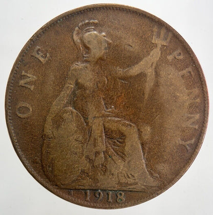 1918 - H George V One Penny Coin | Collectable Grade