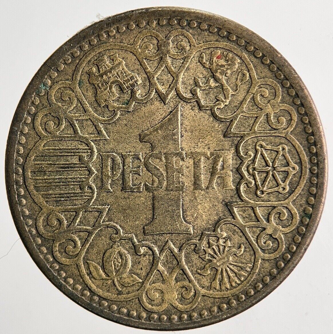 1944 Spain 1 Peseta Coin | Fine Collectable Grade | a6667