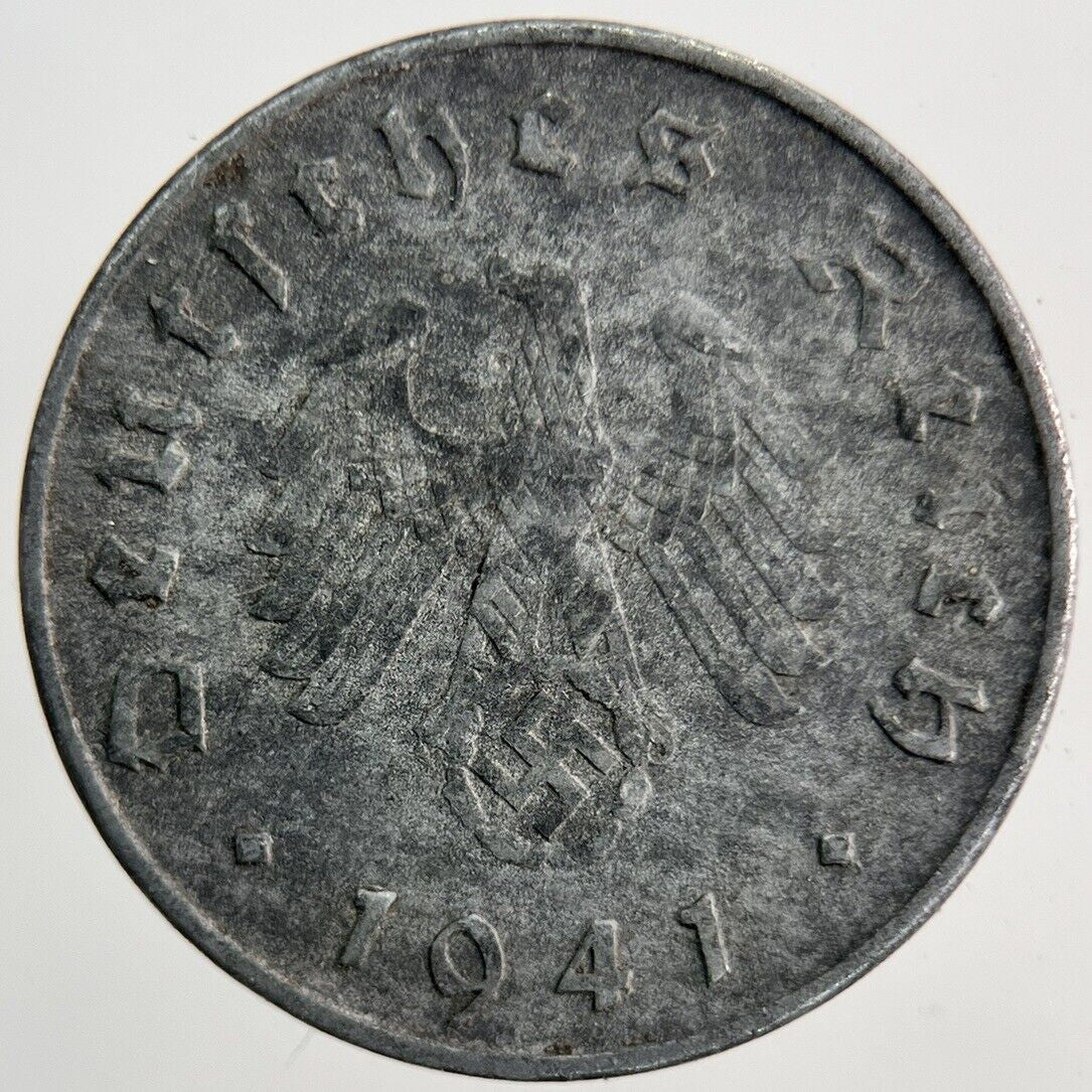 1941 Germany Nazi 10 Pfennig Coin | Fine Collectable Grade