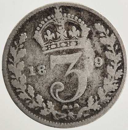 1899 Victoria Threepence Silver Coin | Collectable Grade | a5573
